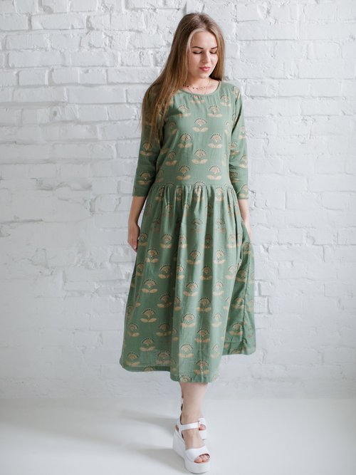 Сукня Linen_Зелений