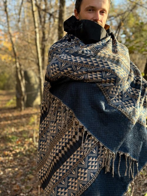 Шаль Pixel_Brown